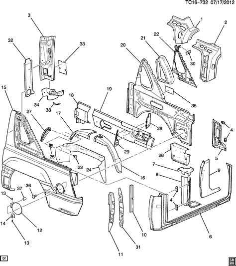 2006 chevy avalanche sheet metal parts|Chevy Avalanche body parts diagram.